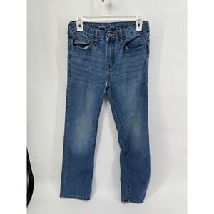 Old Navy Boys Straight Built-In Tough Jeans Blue Medium Wash Size 16 Adjustable